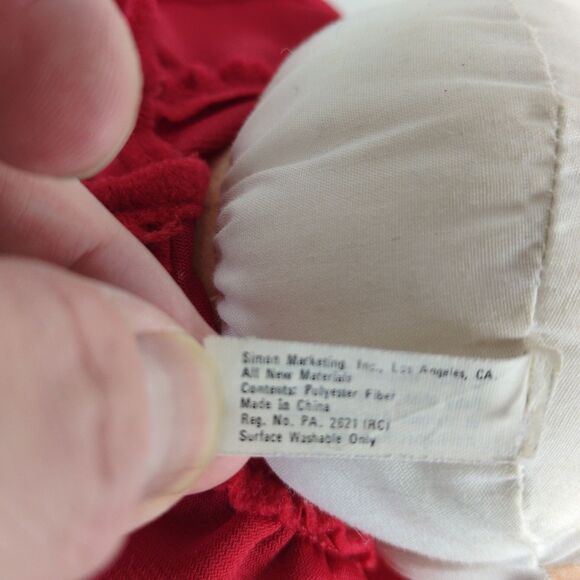 Vintage 1987 Baby Miss Piggy Winter Holiday Outfit Henson Muppets 10" Plush - Picture 8 of 8